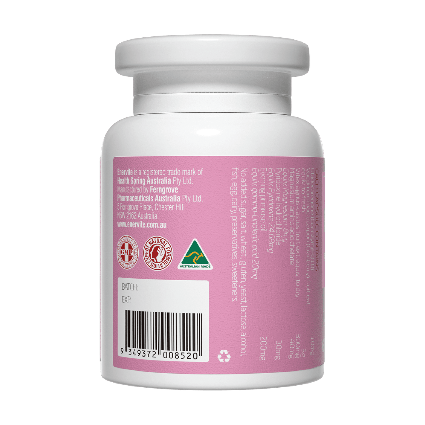 Women's Health Support Supplement 60 Capsules | Enervite