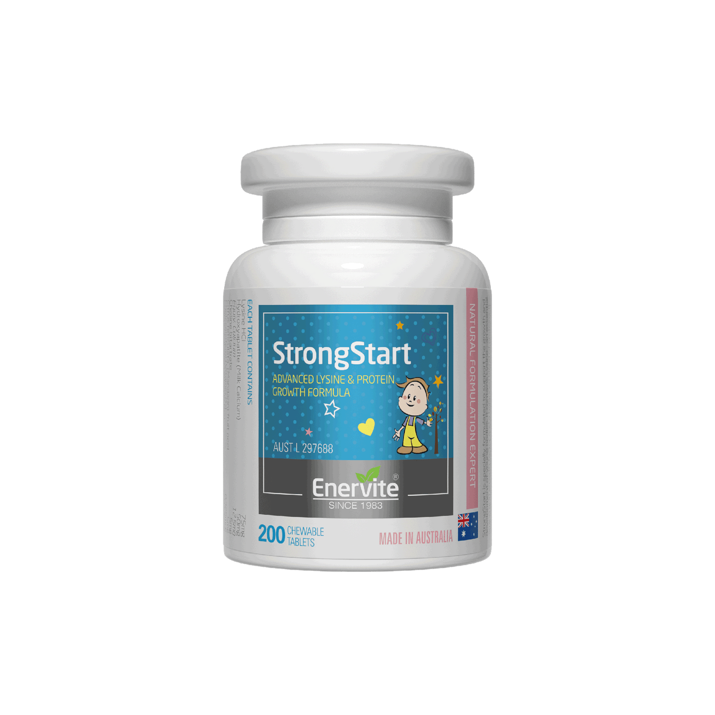 Strong Start Kids Growth Formula 200 Tablets | Enervite