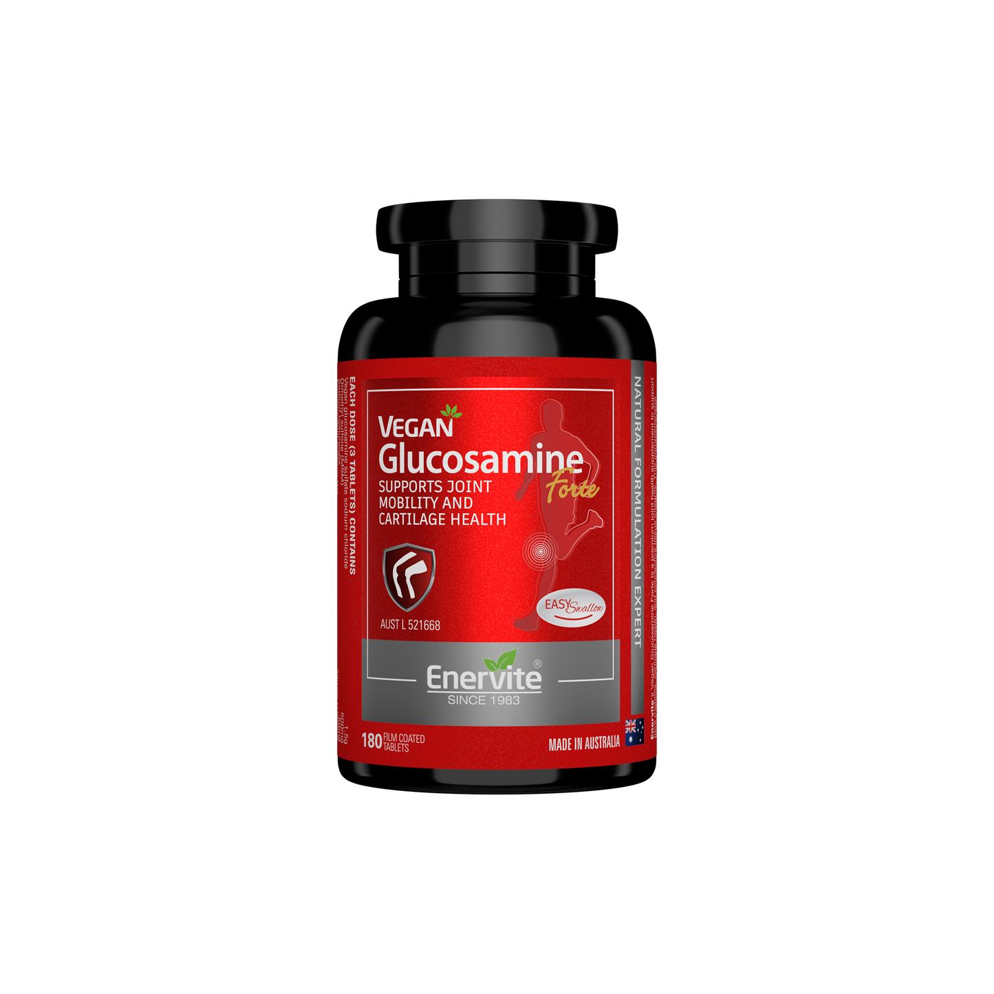 Vegan Glucosamine Forte 180 Tablets for Joint Support | Enervite