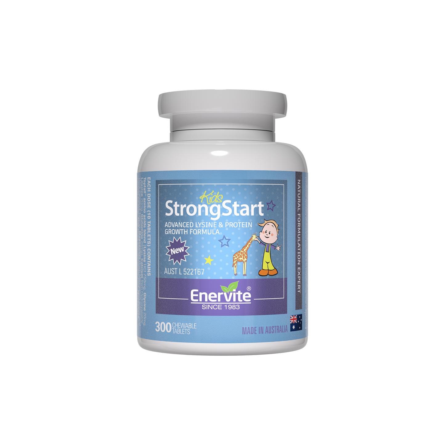 Strong Start Kids Growth Multivitamin 300 Tablets | Enervite