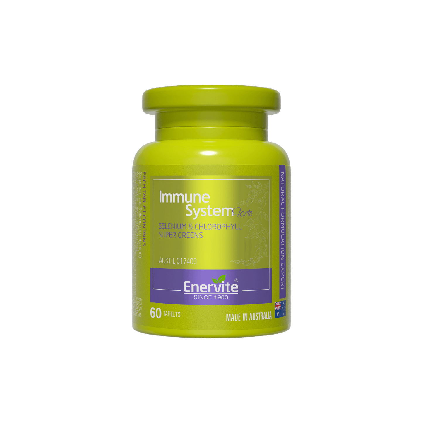 Immune System Supplement Vegan 60 Tablets | Enervite