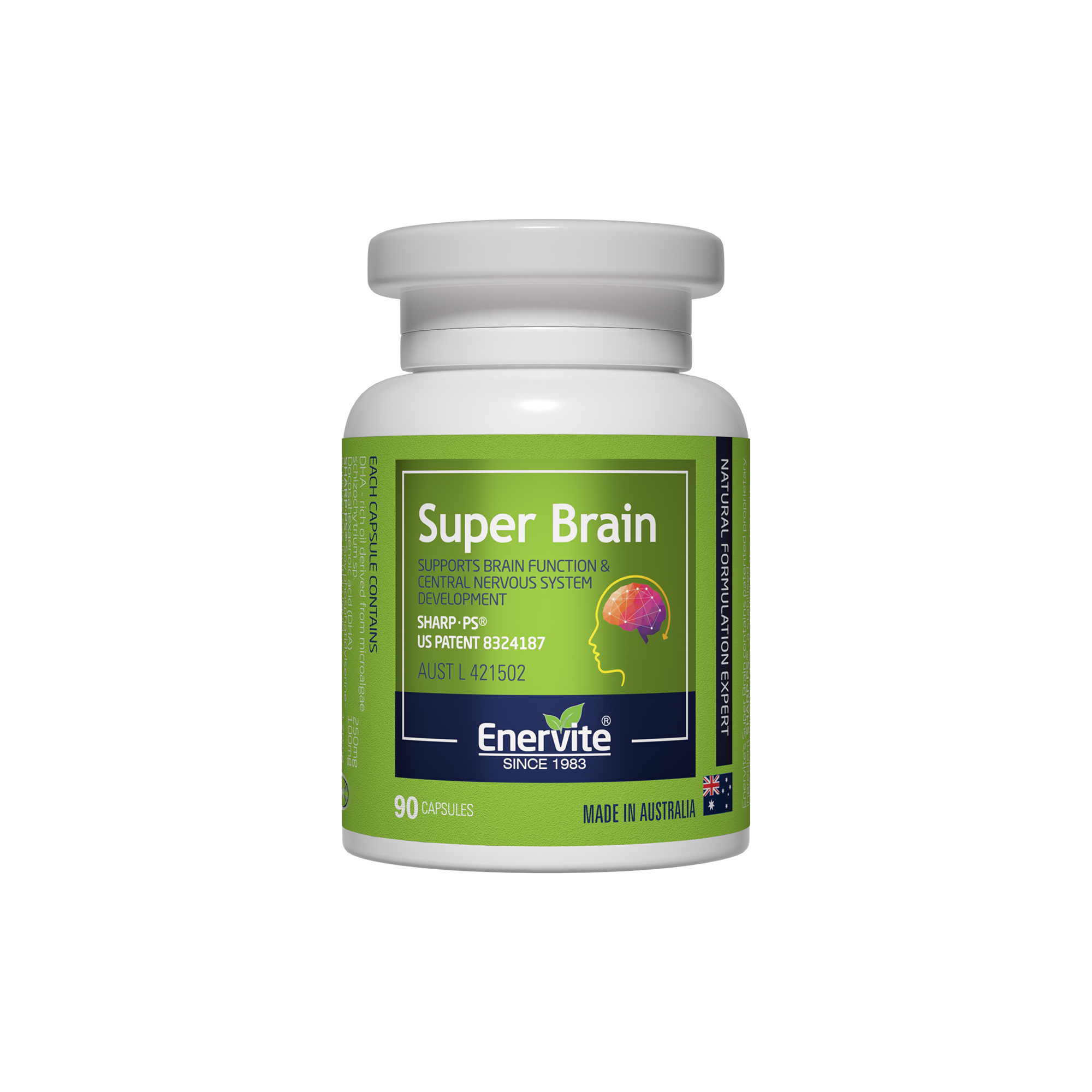Super Brain Brain Health Supplement 90 Capsules | Enervite – ENERVITE