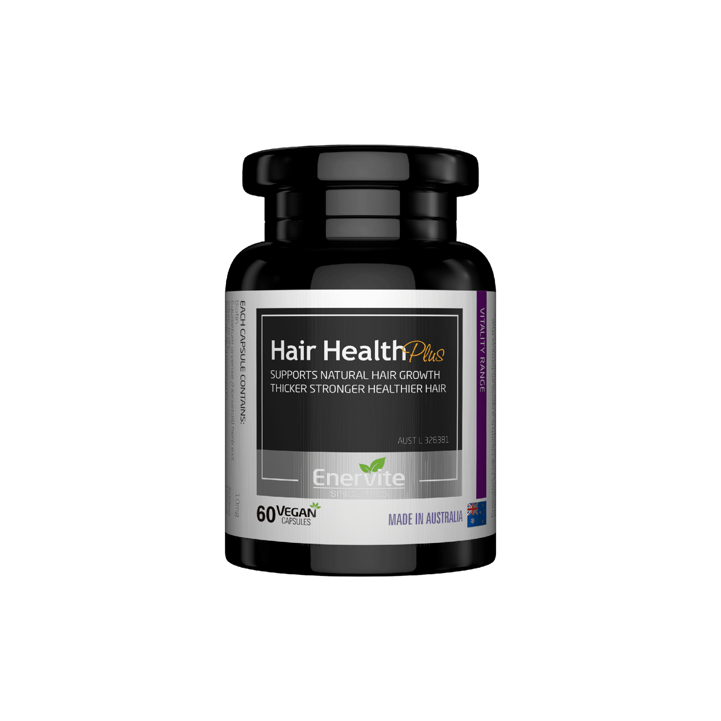 Hair Health Support Supplement 60 Capsules for Growth & Strength | Enervite