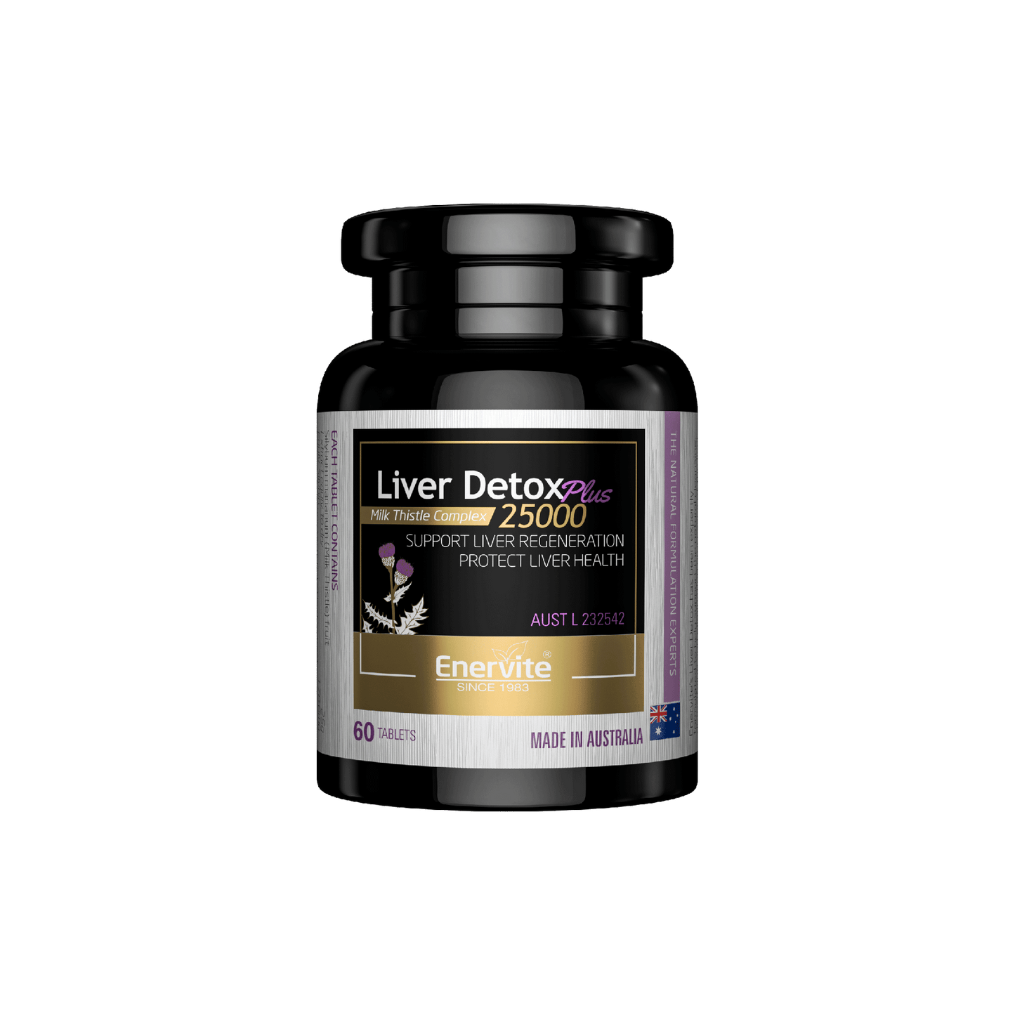 Milk Thistle Liver Detox Complex 25000 60 Tablets | Enervite