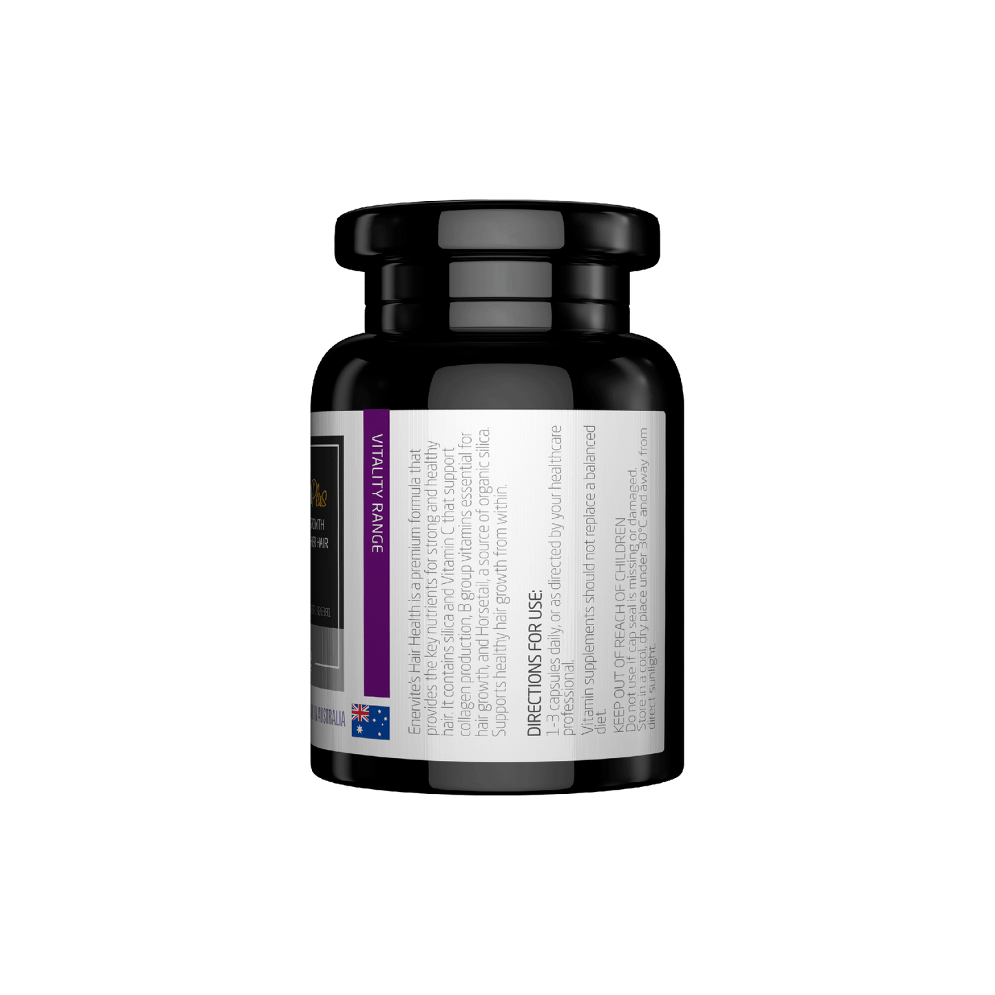 Hair Health Support Supplement 60 Capsules for Growth & Strength | Enervite