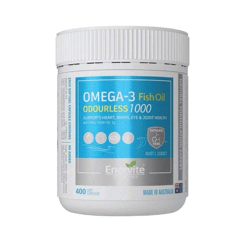 Deep Sea Fish Oil 1000mg Omega-3 400 Capsules | Enervite