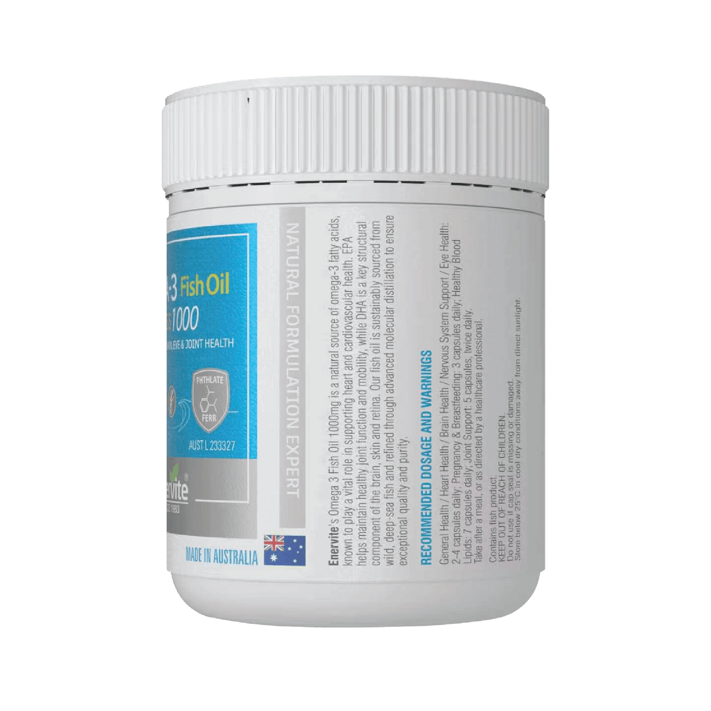 Deep Sea Fish Oil 1000mg Omega-3 400 Capsules | Enervite
