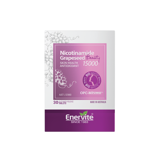 Nicotinamide Grapeseed 15000 | Skin Health & Antioxidant Support |Enervite