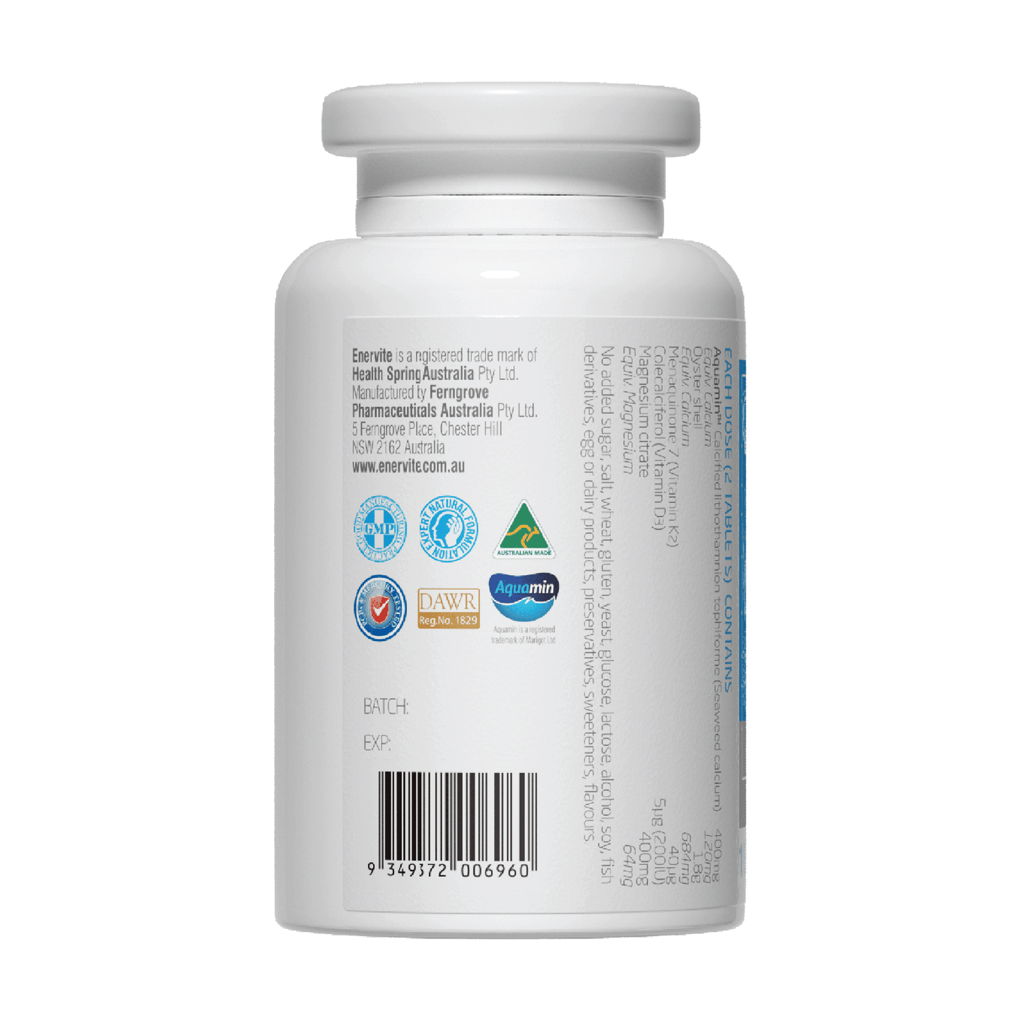 Aquamin® Seaweed Calcium Bone Health Formula | Enervite