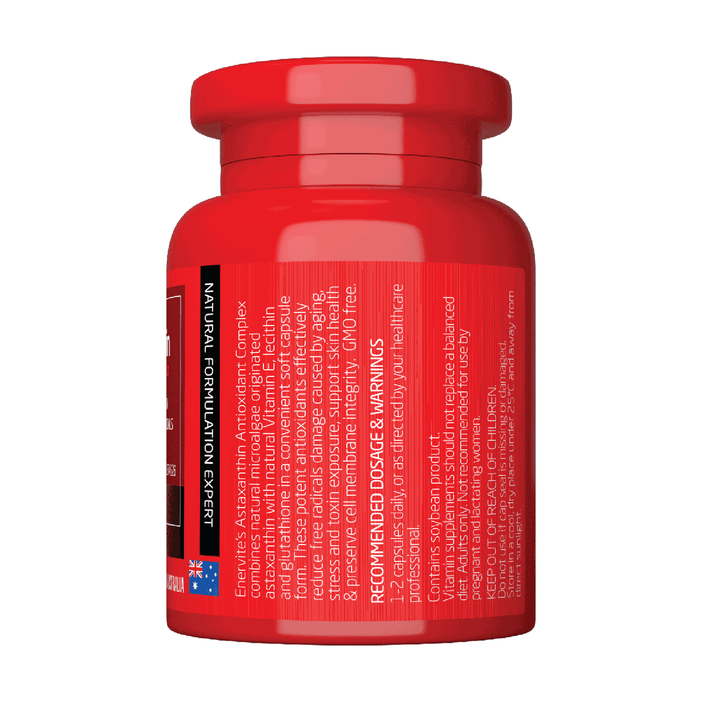 Astaxanthin Antioxidant Supplement 90 Capsules | Enervite