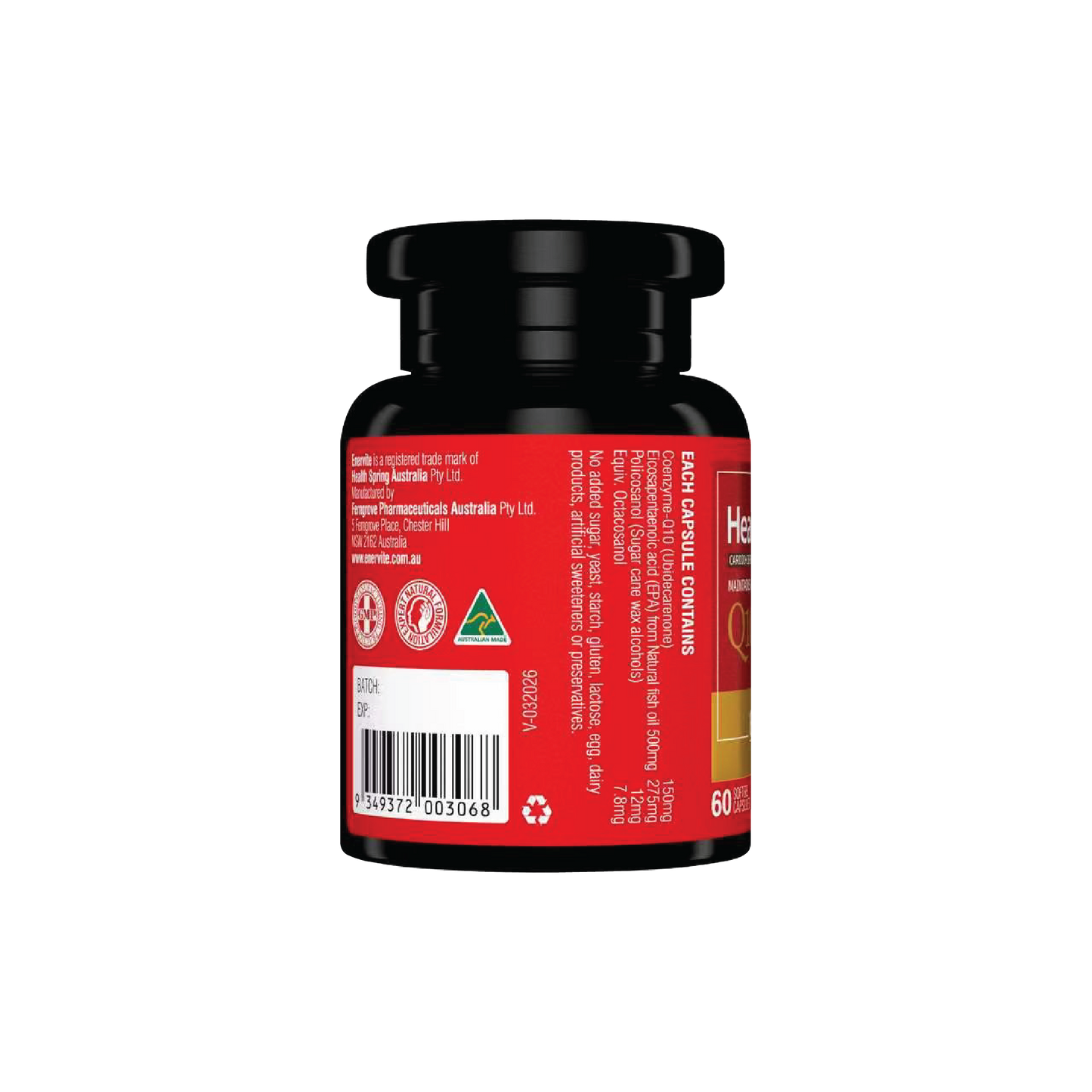 CoQ10 150mg Heart Health Supplement 60 Capsules | Enervite