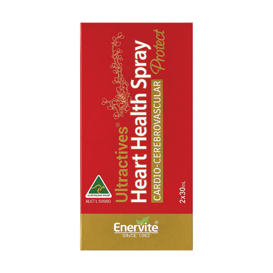 Heart Health Oral Spray | Herbal Cardiovascular Support | Australian Made 30mL * 2 | Enervite