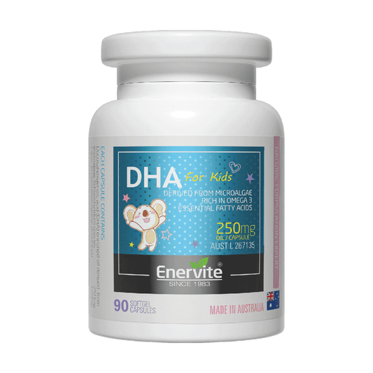 DHA for Kids 90 Capsules for Brain & Eye Support | Enervite