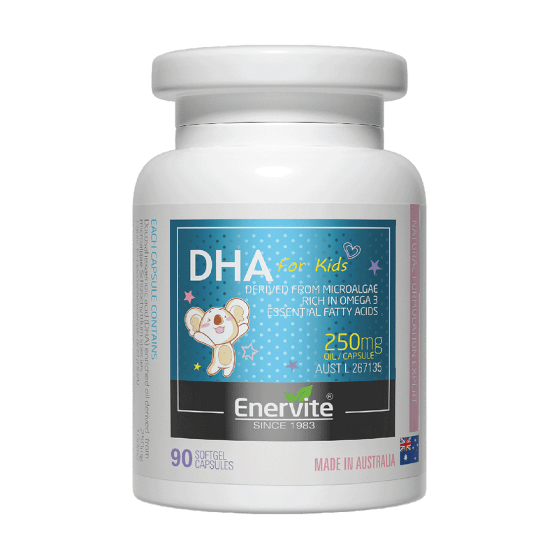 DHA for Kids 90 Capsules for Brain & Eye Support | Enervite
