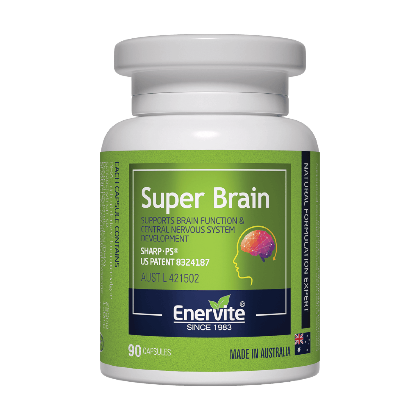 Super Brain Brain Health Supplement 90 Capsules | Enervite