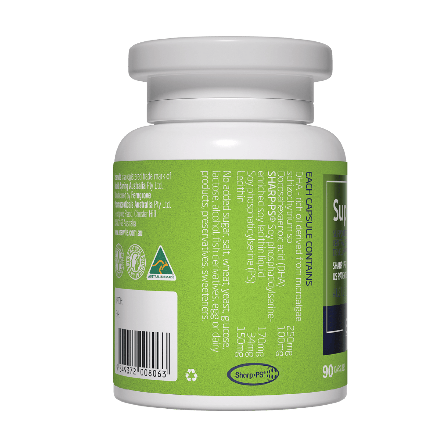 Super Brain Brain Health Supplement 90 Capsules | Enervite