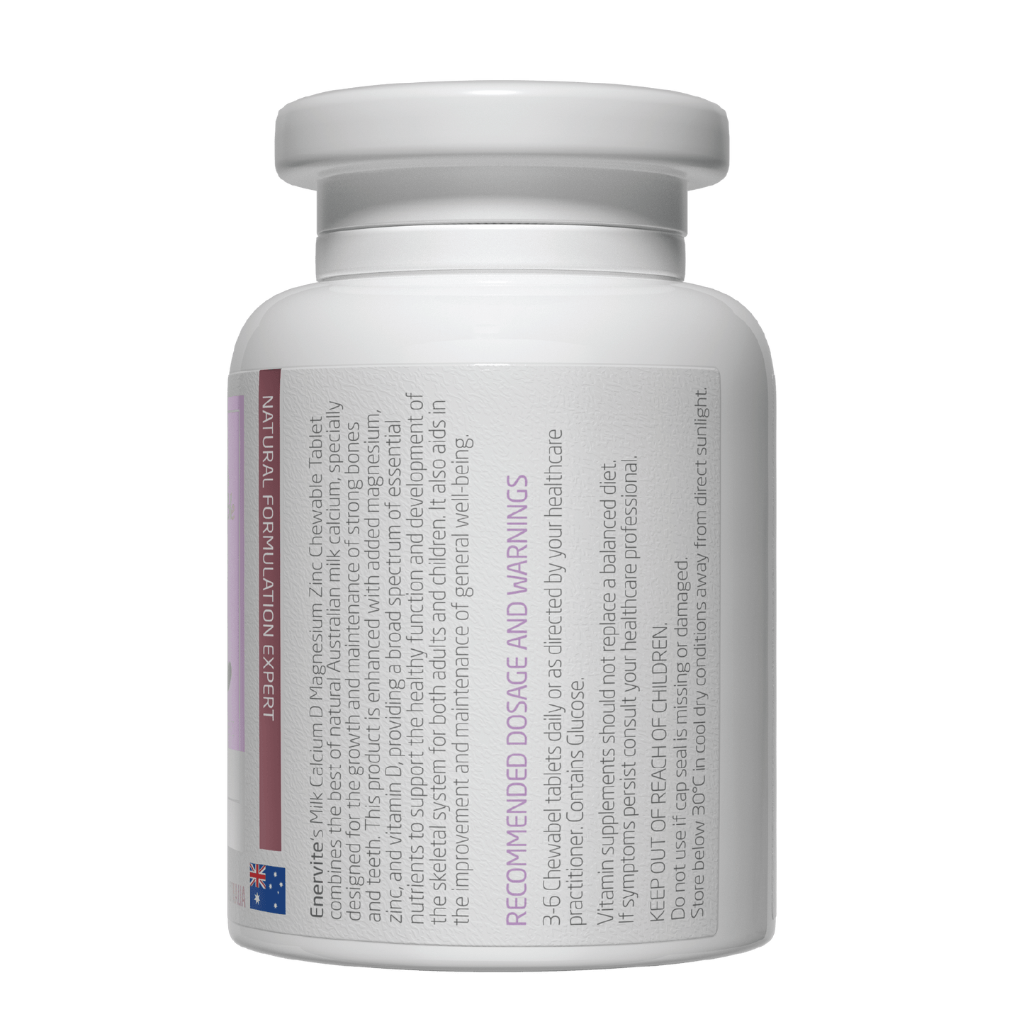Milk Calcium with Vitamin D 150 Tablets for Bone Support | Enervite