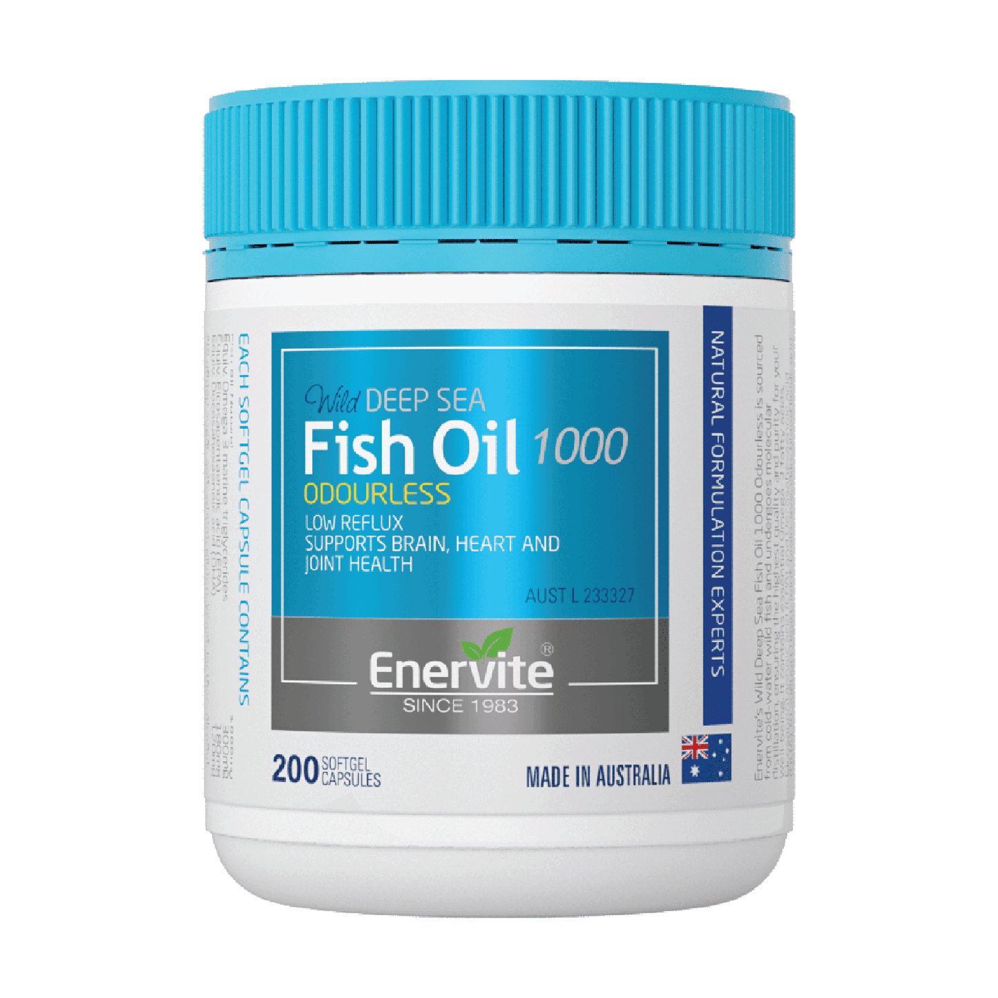 Deep Sea Fish Oil 1000mg Omega-3 200 Capsules | Enervite