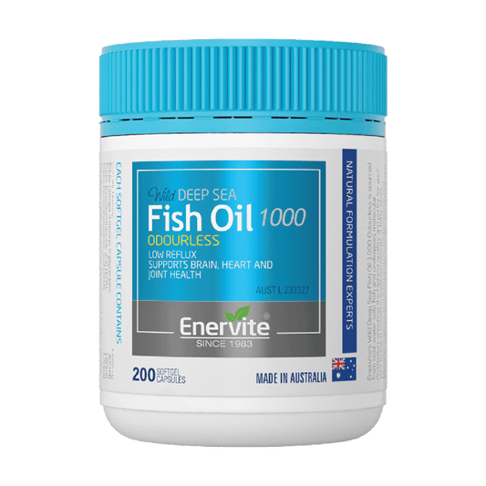 Deep Sea Fish Oil 1000mg Omega-3 200 Capsules | Enervite