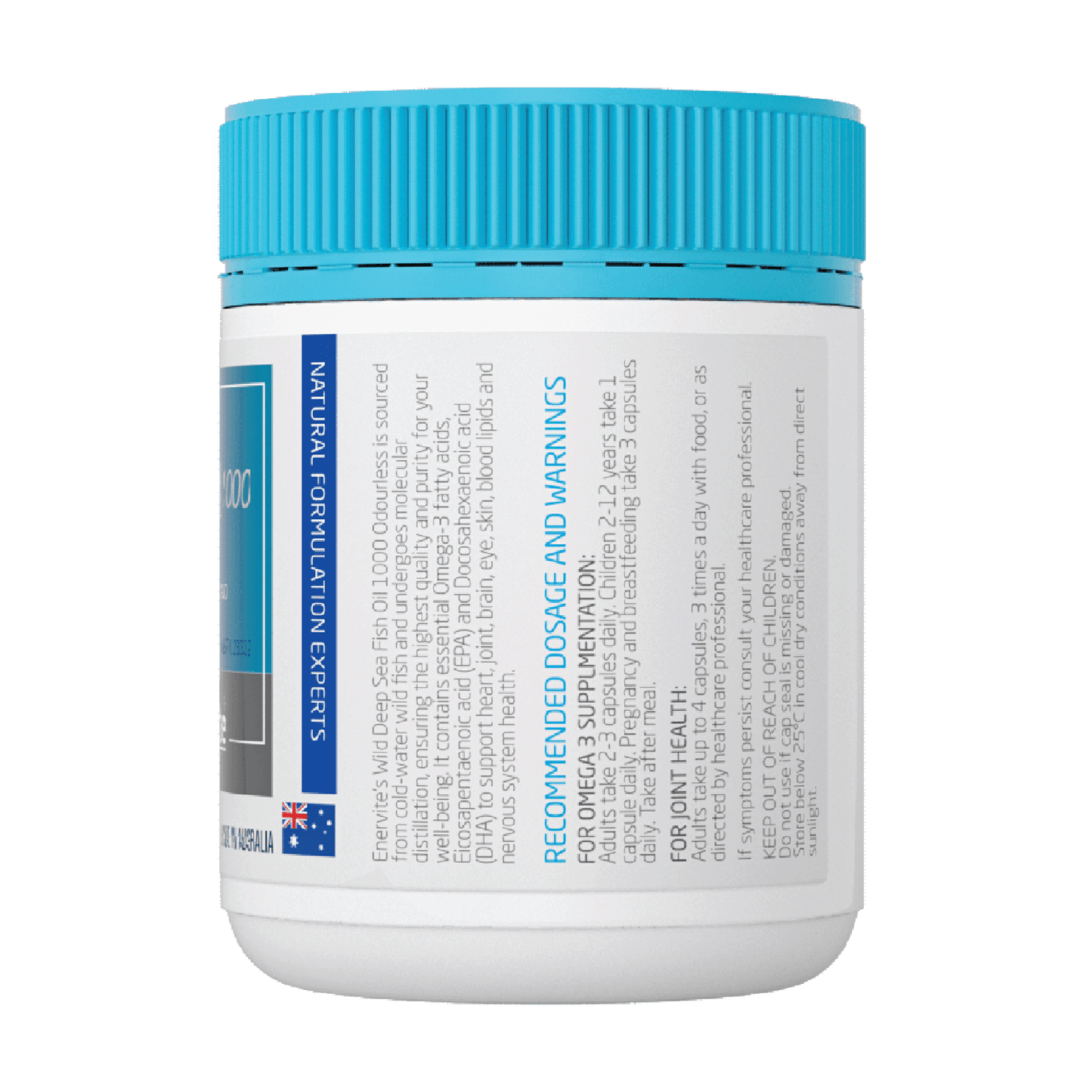 Deep Sea Fish Oil 1000mg Omega-3 200 Capsules | Enervite