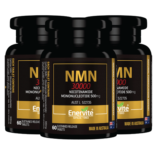 NMN Longevity Support Supplement 60 Tablets 3 pack | Enervite (15% Off)