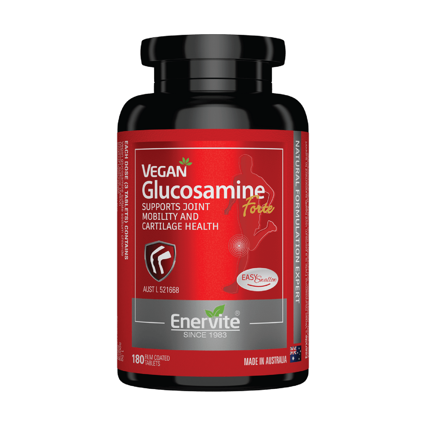 Vegan Glucosamine Forte 180 Tablets for Joint Support | Enervite