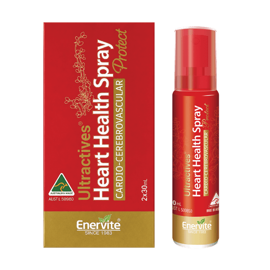 Heart Health Oral Spray | Herbal Cardiovascular Support | Australian Made | 2 × 30mL | Enervite