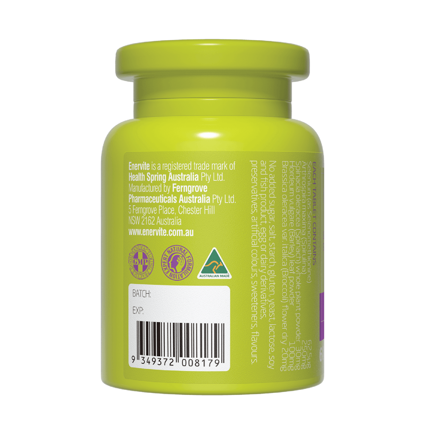 Immune System Supplement Vegan 60 Tablets | Enervite
