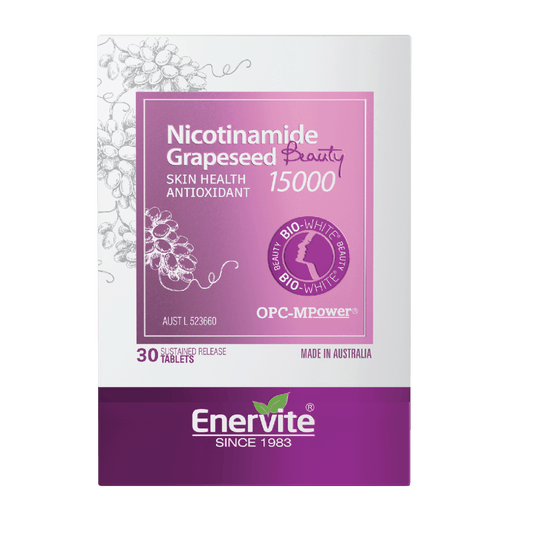 Nicotinamide Grapeseed 15000 | Skin Health & Antioxidant Support |Enervite