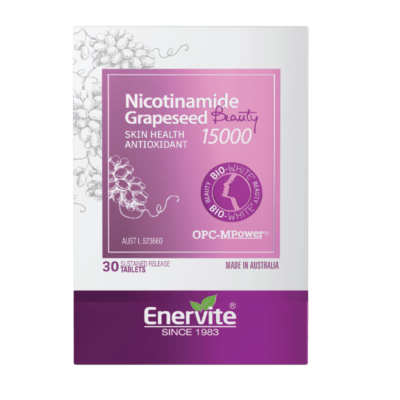 Nicotinamide Grapeseed 15000 | Skin Health & Antioxidant Support |Enervite