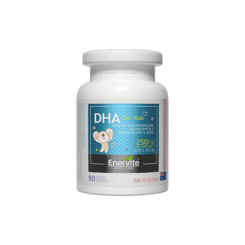 DHA for Kids 90 Capsules for Brain & Eye Support | Enervite