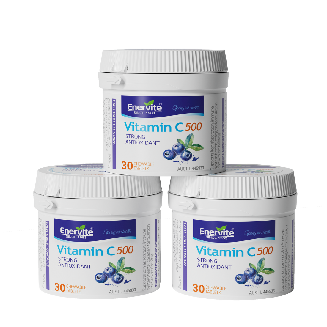 Enervite Vitamin C - BOOSTING Blueberry Flavour 3x30s ONLY $18 ...