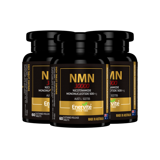 NMN Longevity Support Supplement 60 Tablets 3 pack | Enervite (15% Off)