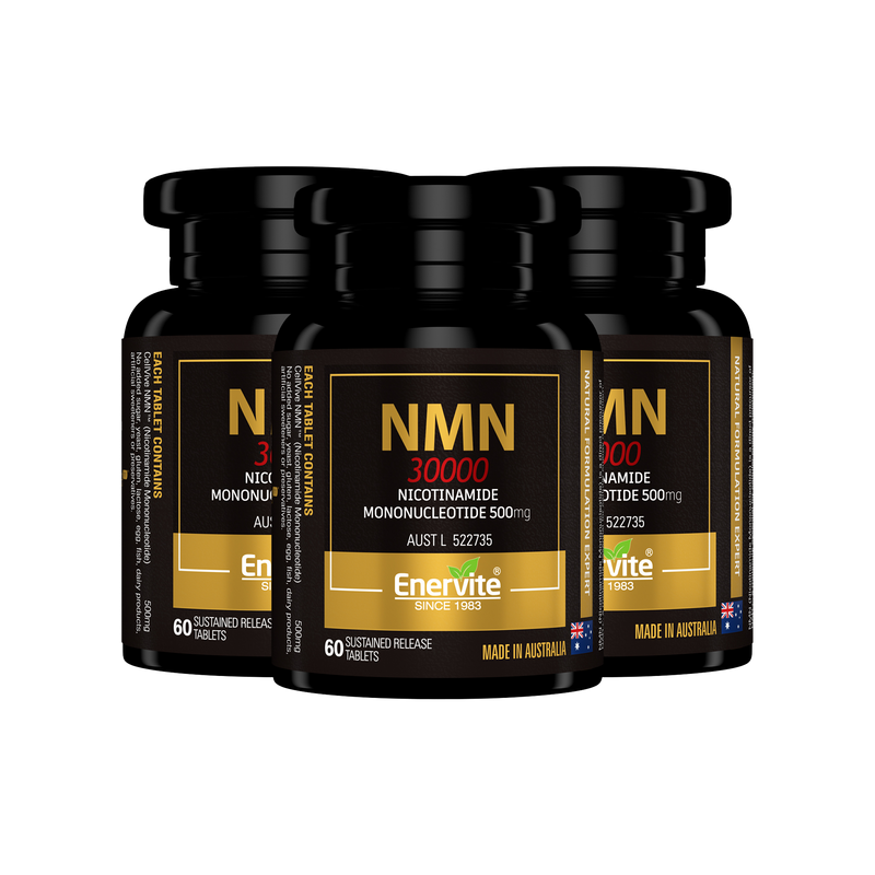 NMN Longevity Support Supplement 60 Tablets 3 pack | Enervite (15% Off)