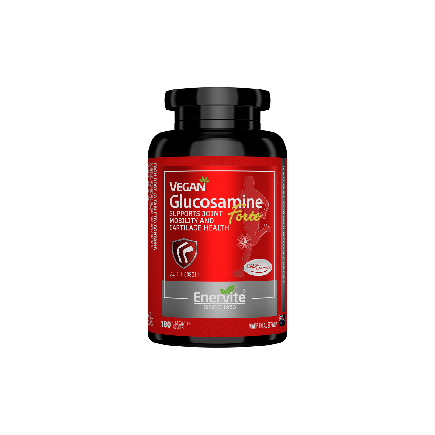 Vegan Glucosamine Forte 180 Tablets for Joint Support | Enervite